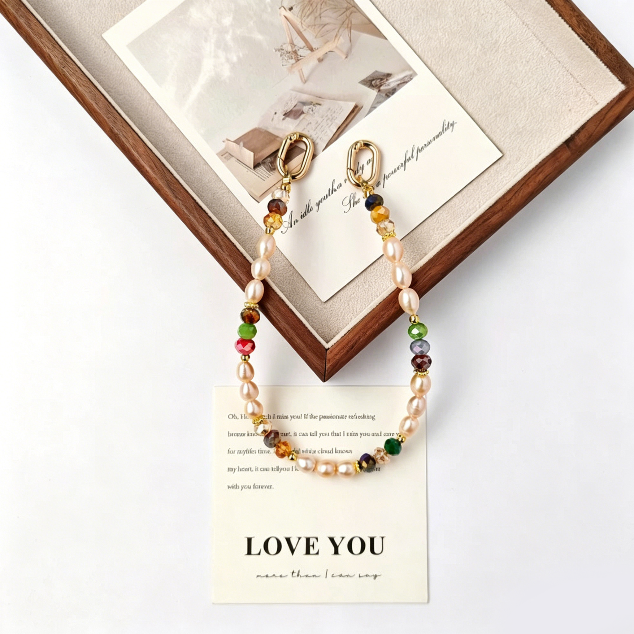 Natural freshwater pearl phone chain - New Hair
