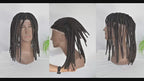 Dreadlock men's wig hairpiece