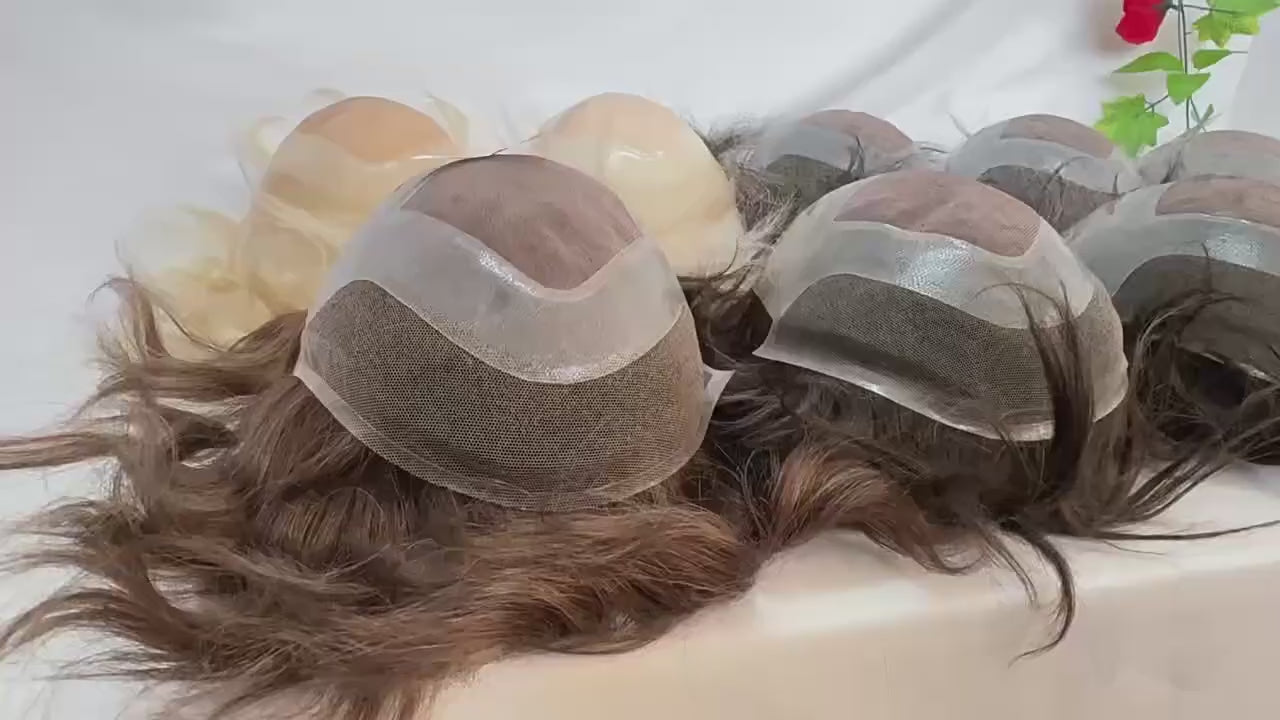 Lace Mono Breathable Men's Toupee Piece