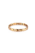 Magnetic Germanium Stone Titanium Steel Bracelet with 18K Rose Gold Plating