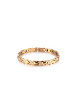 Magnetic Germanium Stone Titanium Steel Bracelet with 18K Rose Gold Plating