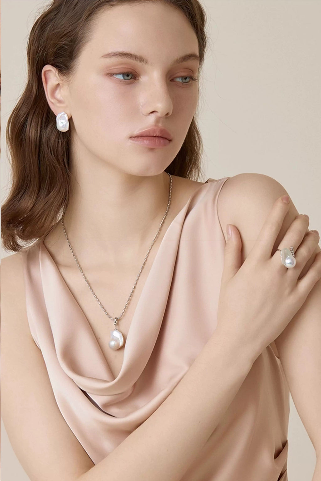 Natural Baroque Pearl Ring