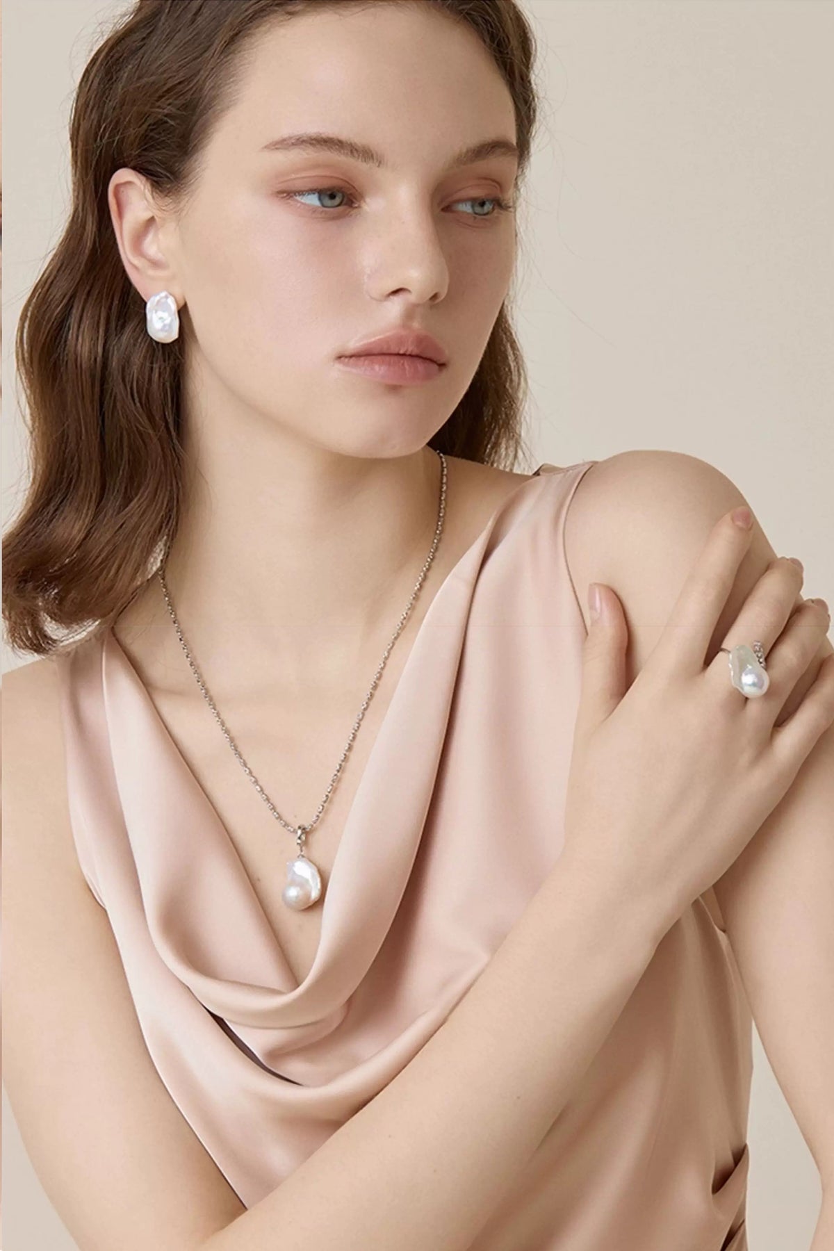 Natural Baroque Pearl Ring