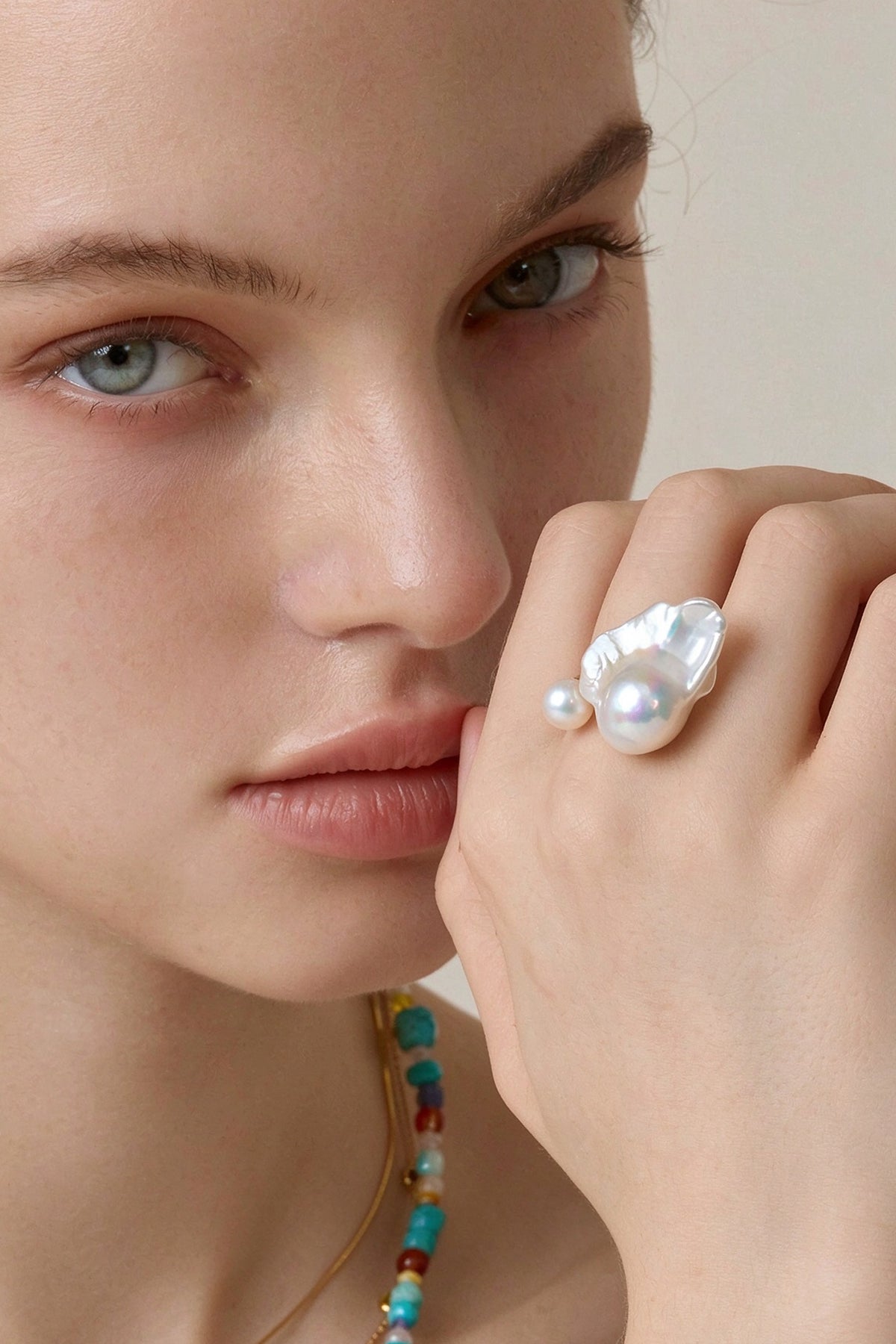 Natural Baroque Pearl Ring
