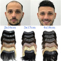 Transparent PU men's frontal hairline hairpiece