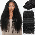 Natural Black Deep Wave Human Hair Bundles - New Hair