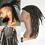 Dreadlock men's wig hairpiece
