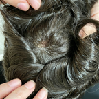 Real human hair frontal Swiss lace men's hairpiece