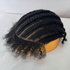 PU mesh base real hair hand-woven small dreadlocks for men