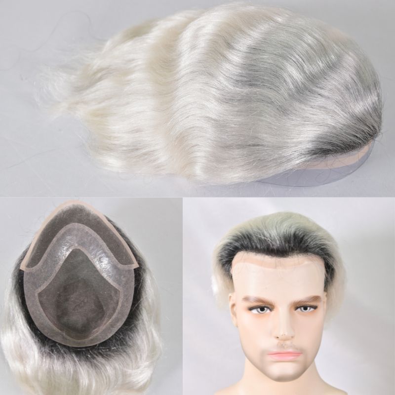 Hairtoupee for men white