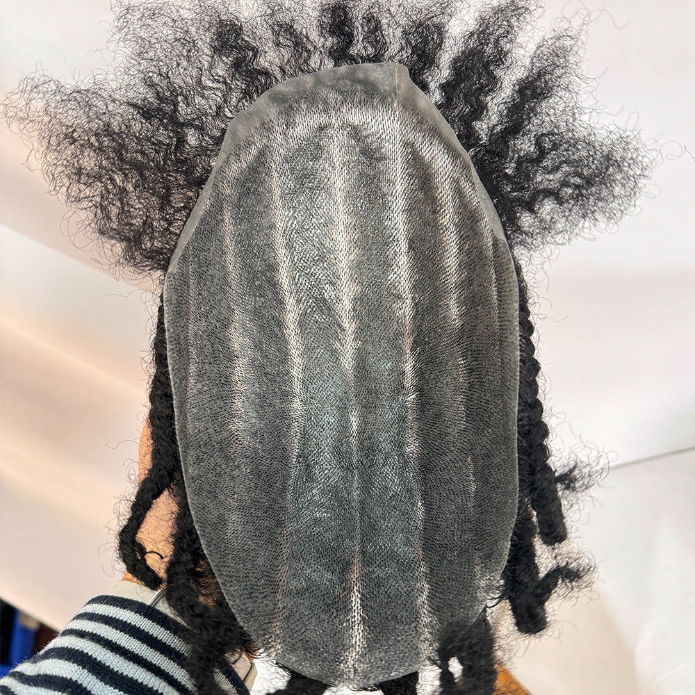 PU mesh base real hair hand-woven small dreadlocks for men