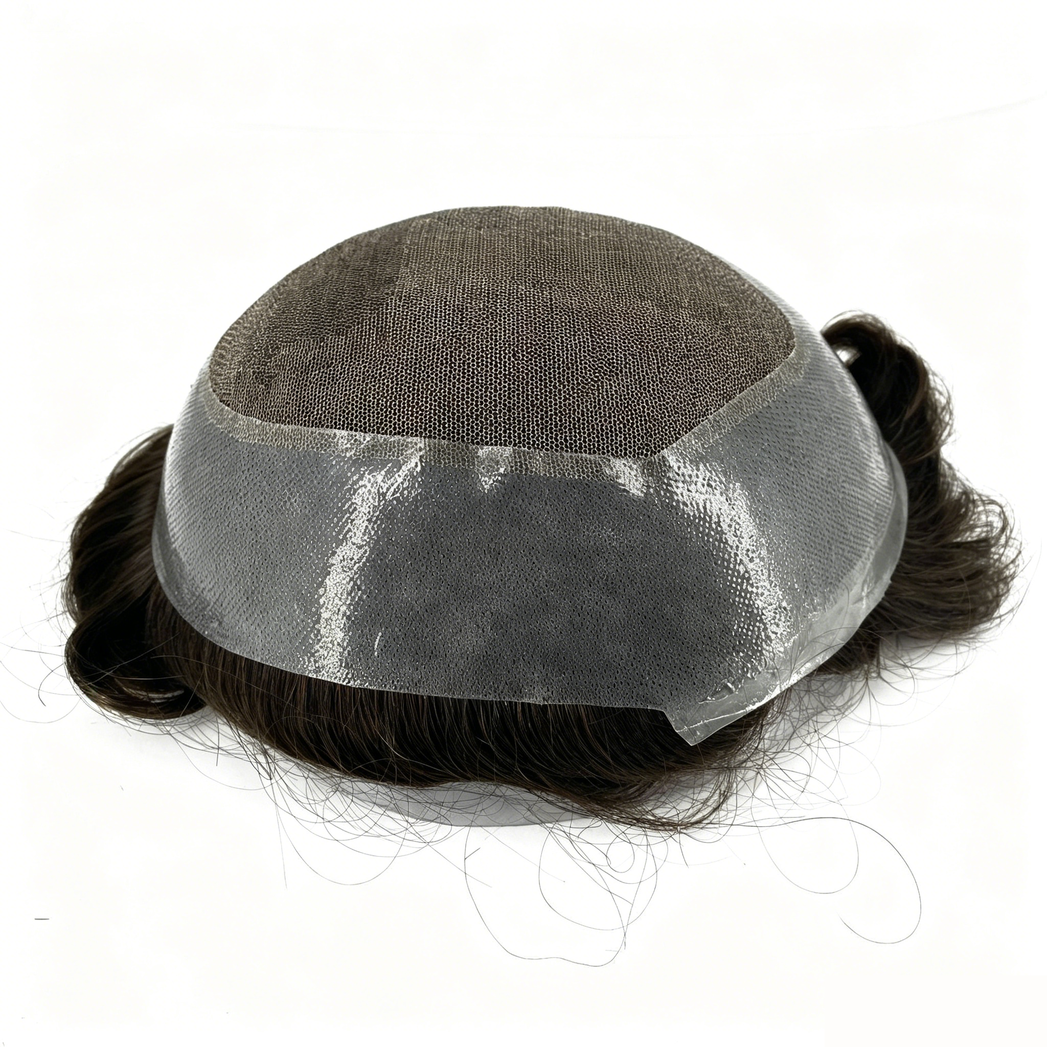 PU lace breathable men's toupee