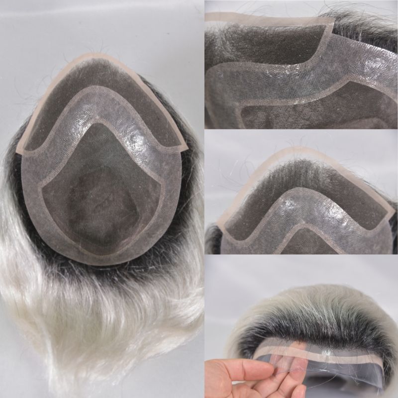 Hairtoupee for men white