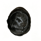 Real human hair frontal Swiss lace men's hairpiece