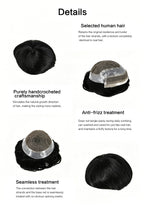 PU lace men's wig