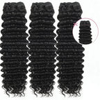 Natural Black Deep Wave Human Hair Bundles - New Hair