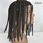 Dreadlock men's wig hairpiece