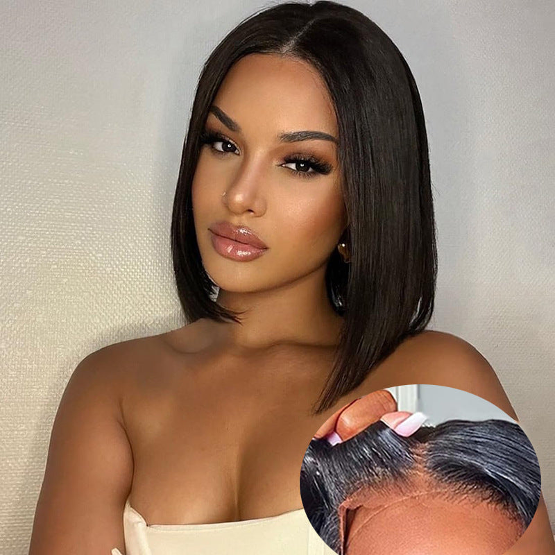 Lace frontal wig made of real hair with no glue headband - New Hair