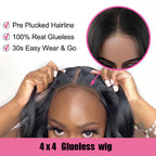 Lace frontal wig made of real hair with no glue headband - New Hair