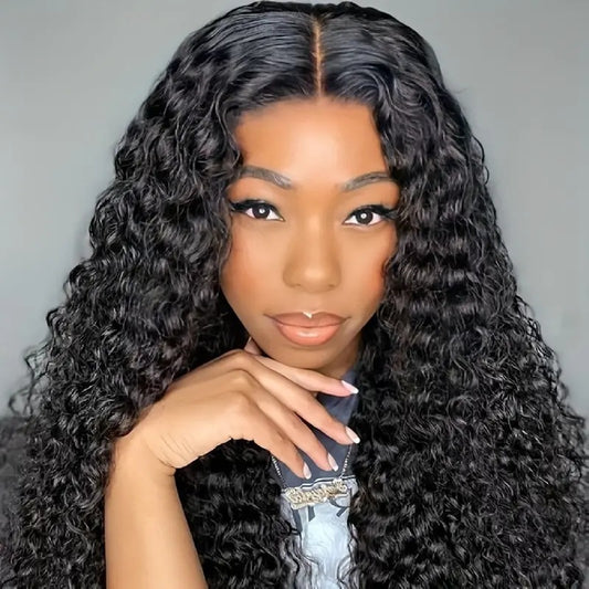 Deep Wave Lace Front Wig Human Hair - New Hair