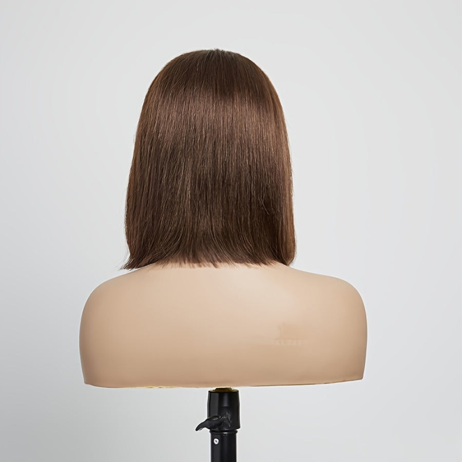 Apex Hair Wig - 13x4 lace Brown Straight bob wig; Real hair wig set - New Hair