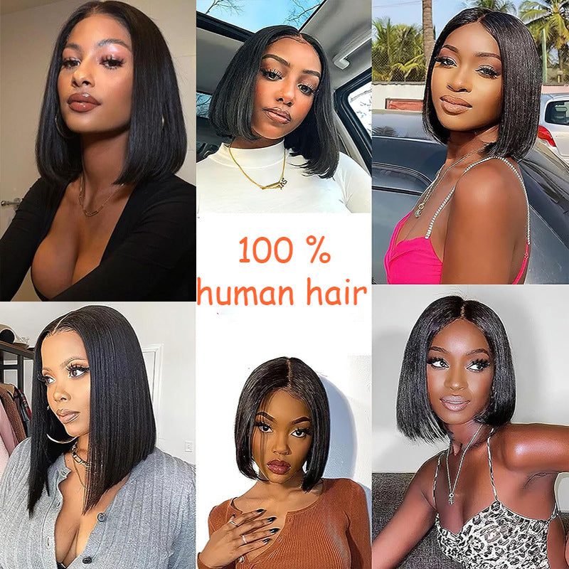 Lace frontal wig made of real hair with no glue headband - New Hair
