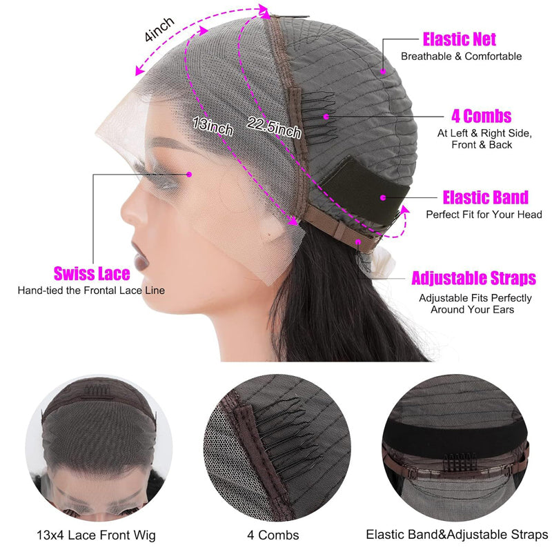Silky Straight Lace Front Wig Human Hair - New Hair