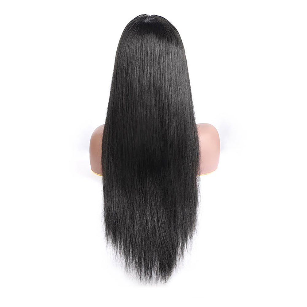 Full real hair lace frontal wig with no glue - New Hair