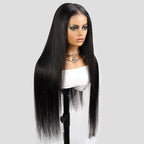 Full real hair lace frontal wig with no glue - New Hair