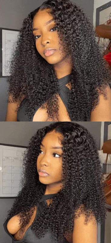 Pre-lace real hair wig natural color jerry curly glueless wig human hair - New Hair