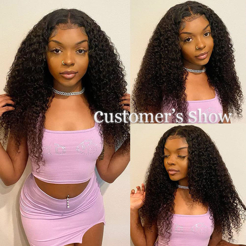 Pre-lace real hair wig natural color jerry curly glueless wig human hair - New Hair